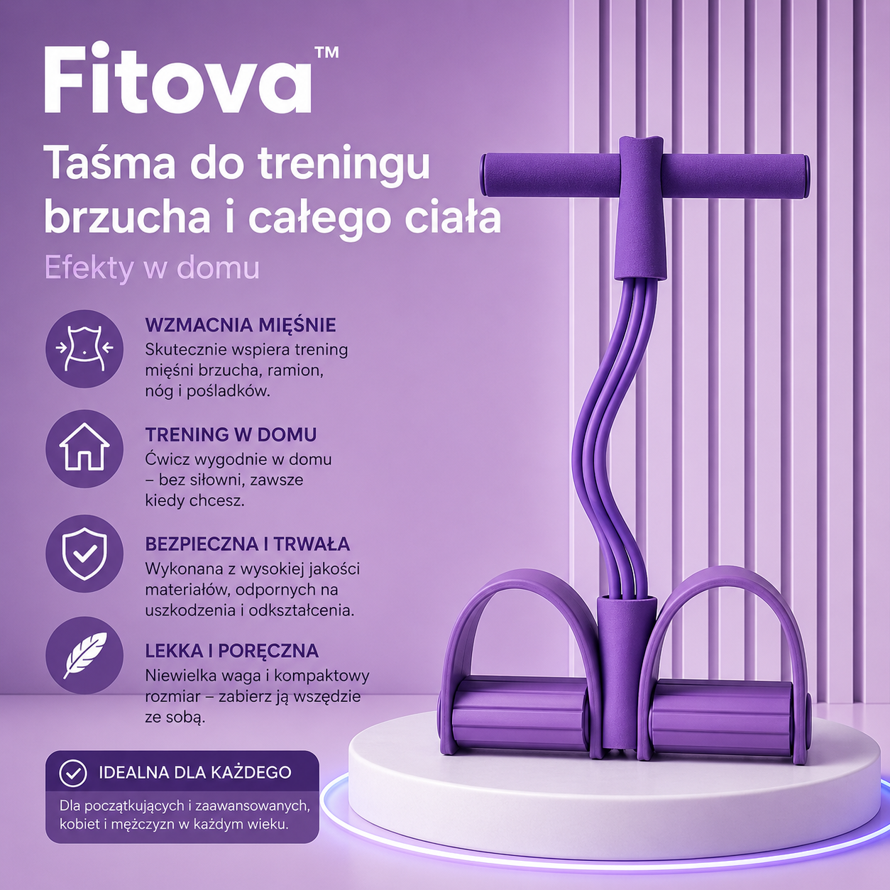 Fitova™ - Taśma do treningu brzucha i całego ciała